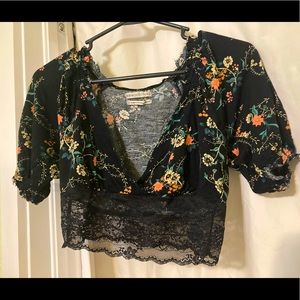 S Floral Crop Top